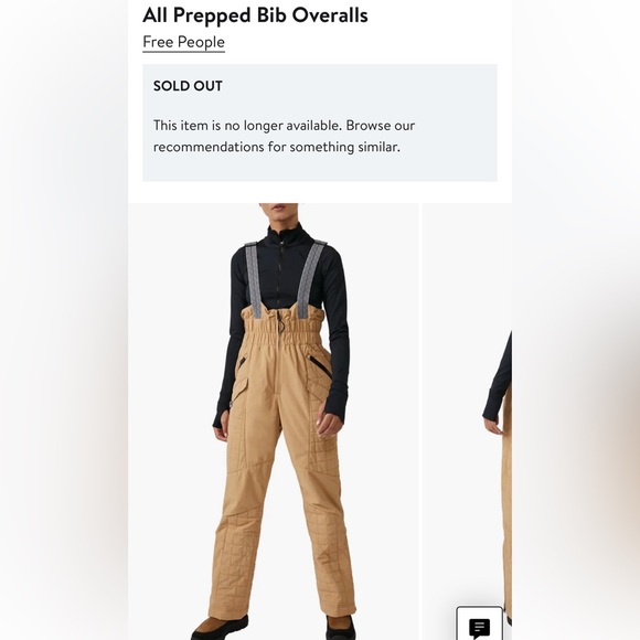 Free People Jackets & Blazers - Free People Tan Ski & Snow Bib Overalls